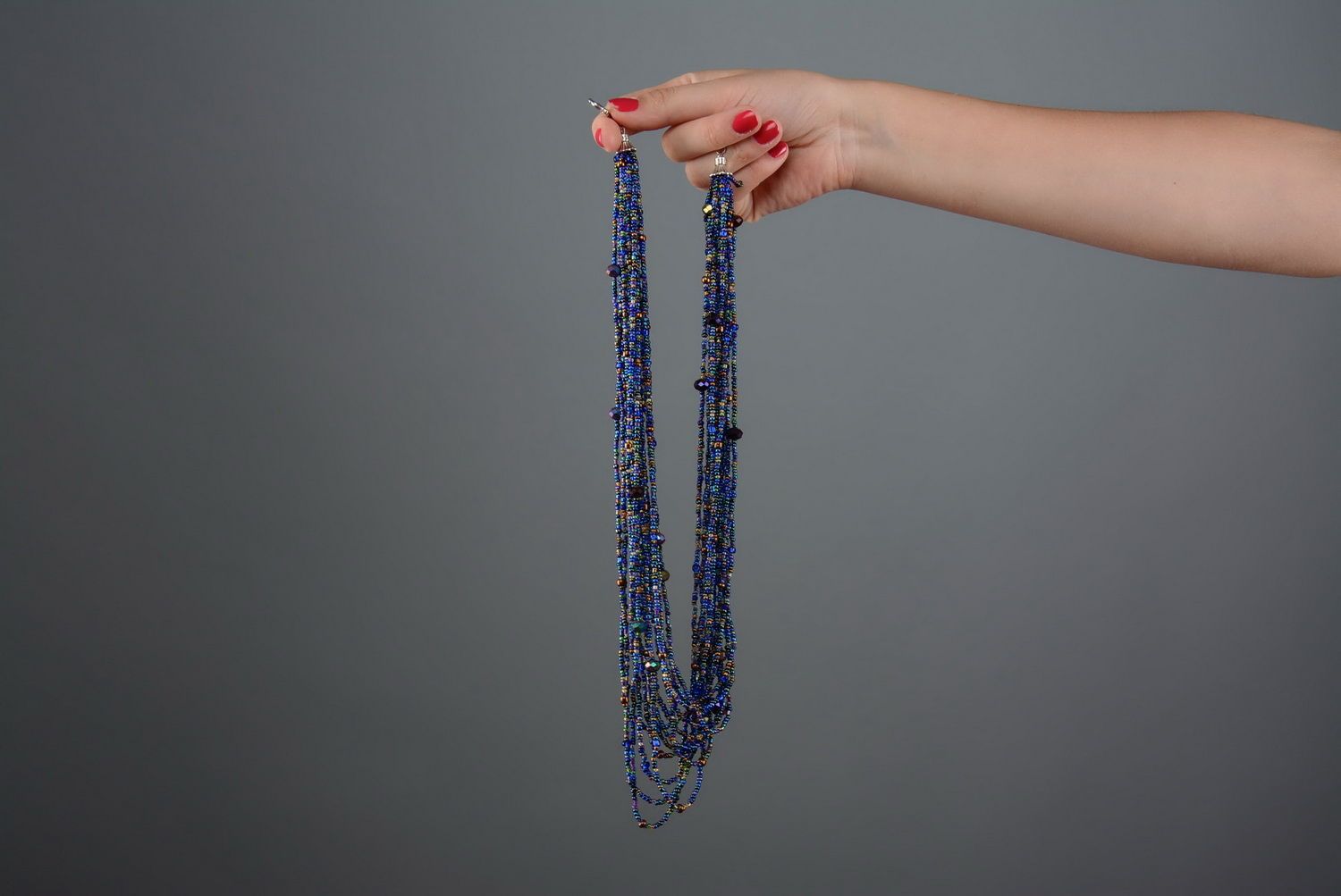 Necklace made of Czech crystal and beads photo 3