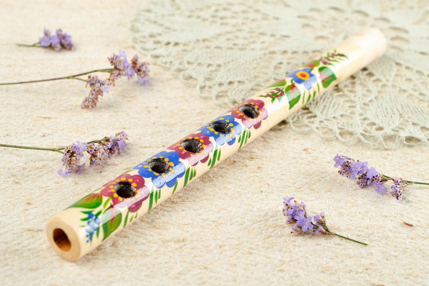 Handmade beautiful penny whistle interesting accessories wooden cute home decor photo 1