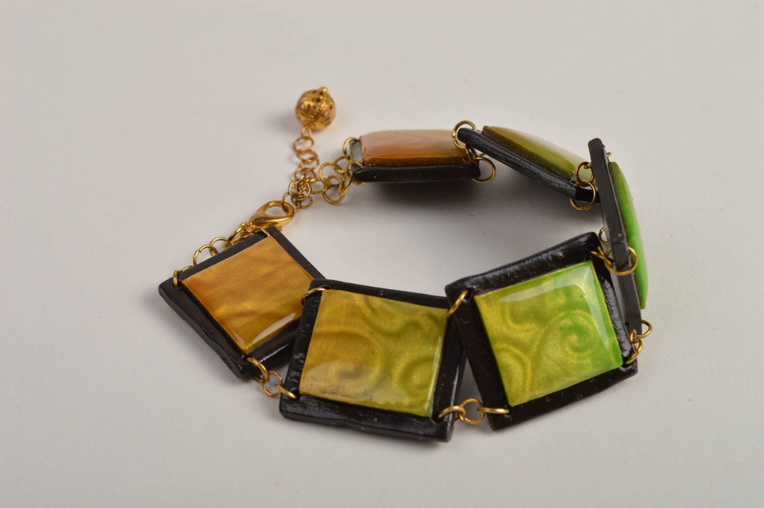 Polymer Schmuck handmade schönes Armband originelles Geschenk für Frauen schön foto 1