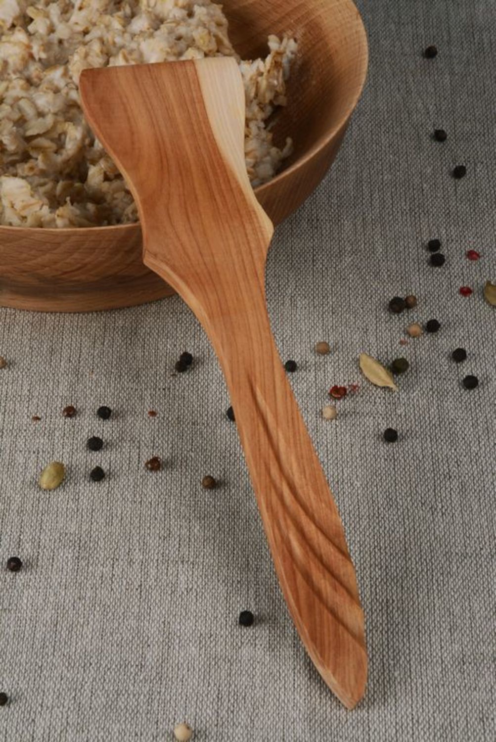 Wooden kitchen spoon photo 1