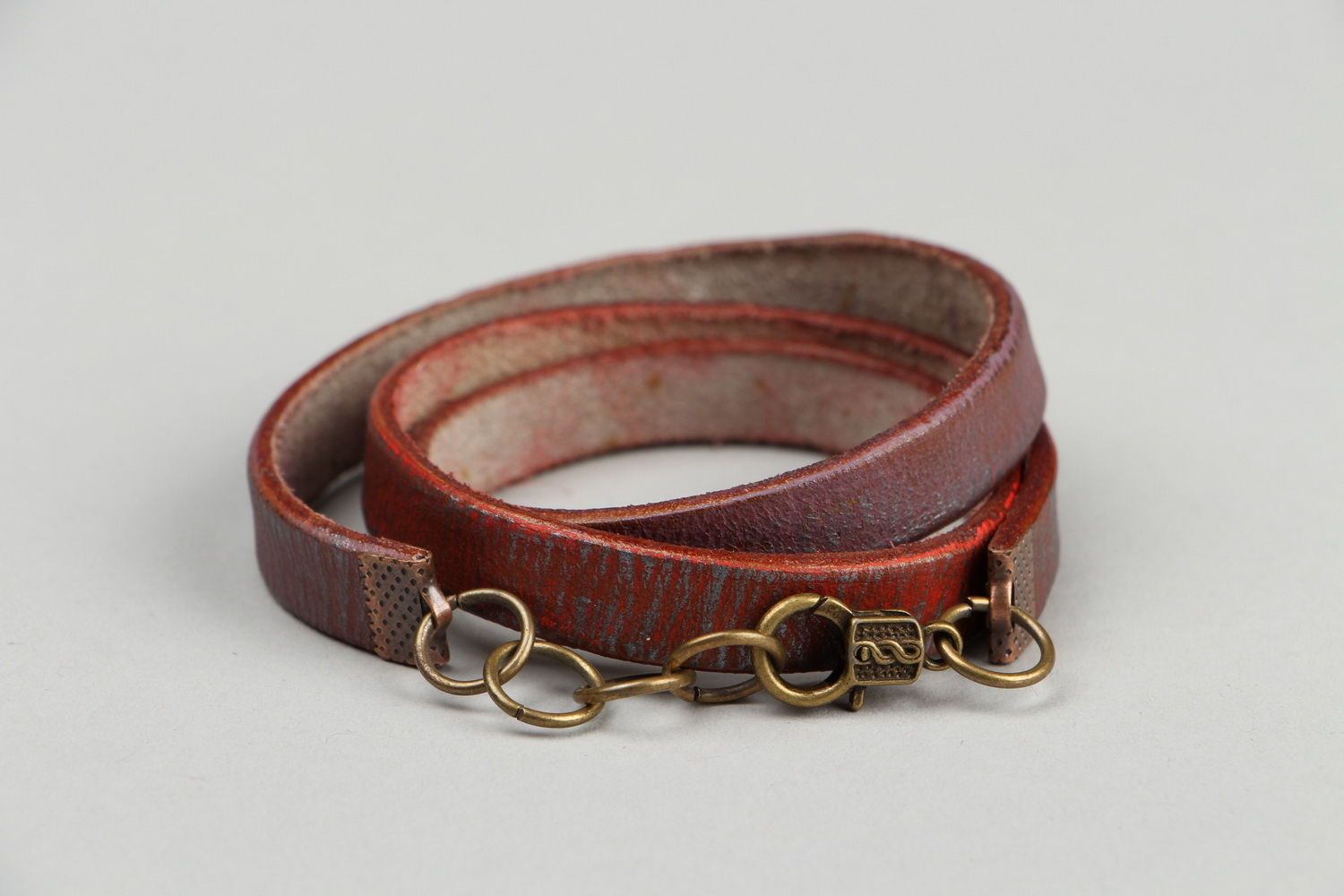Leather bracelet for the hand photo 4