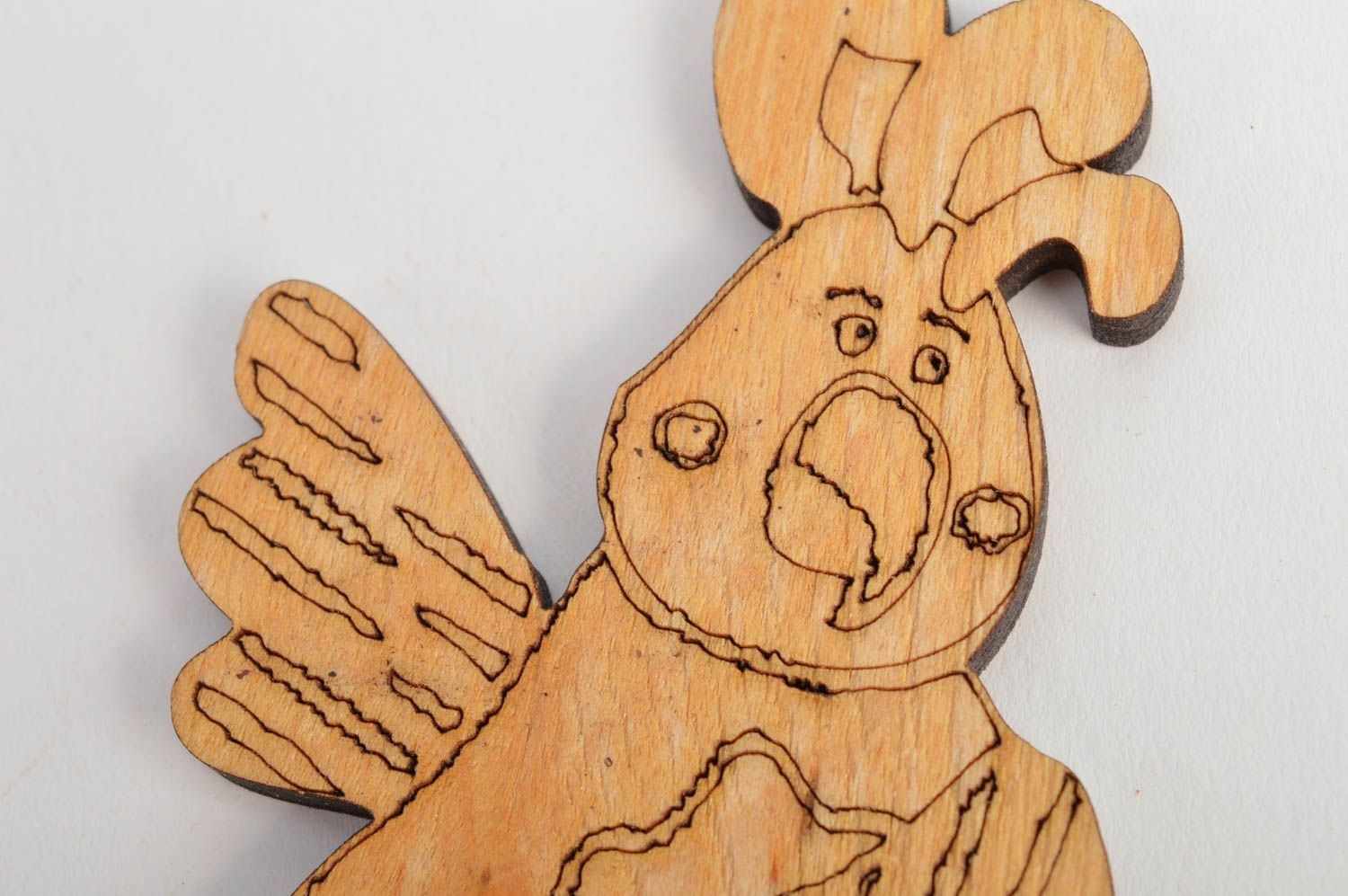 Holz Rohling zum Bemalen oder Decoupage in Form von Papagei Geschenk handmade foto 4