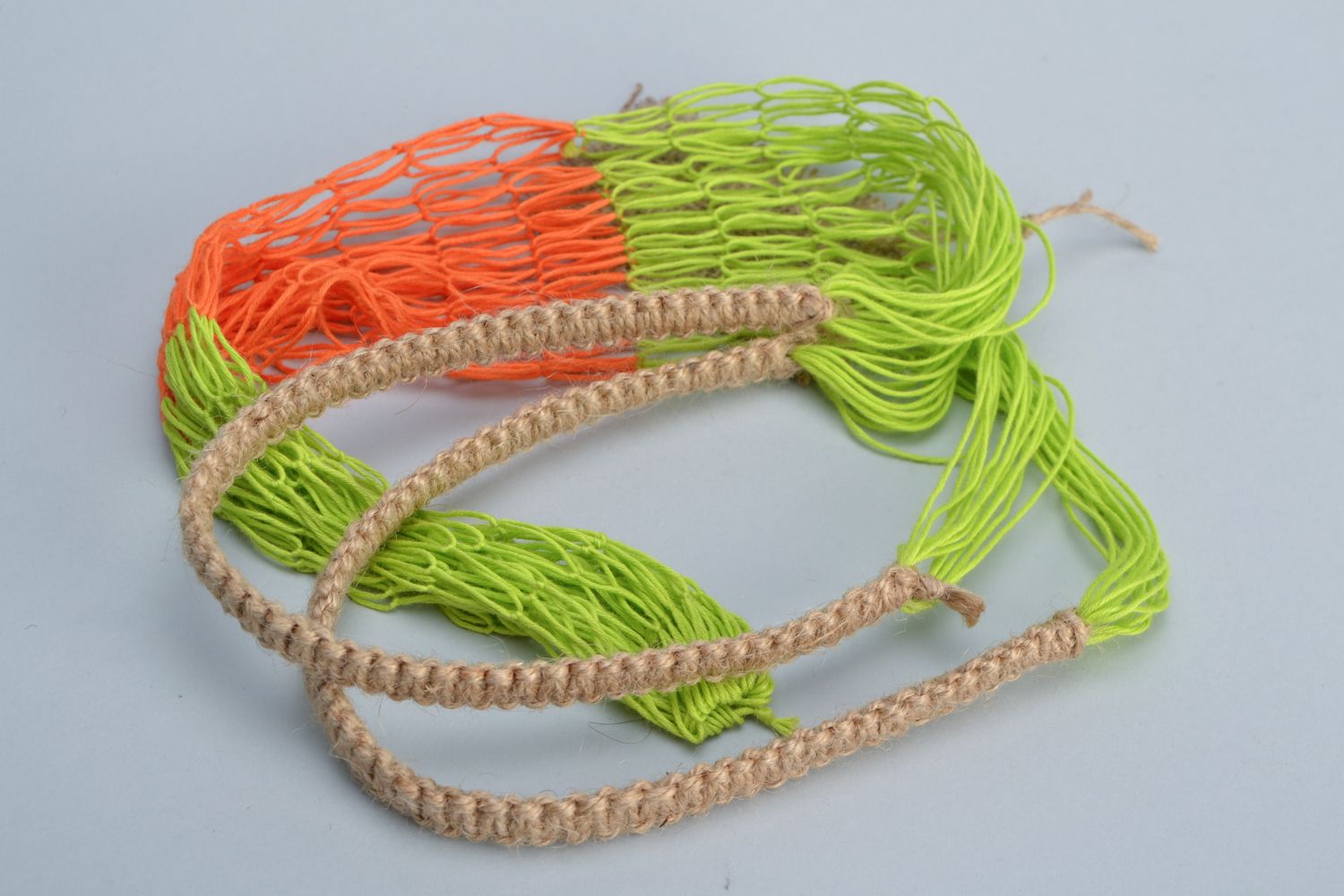 Linen string market bag photo 4