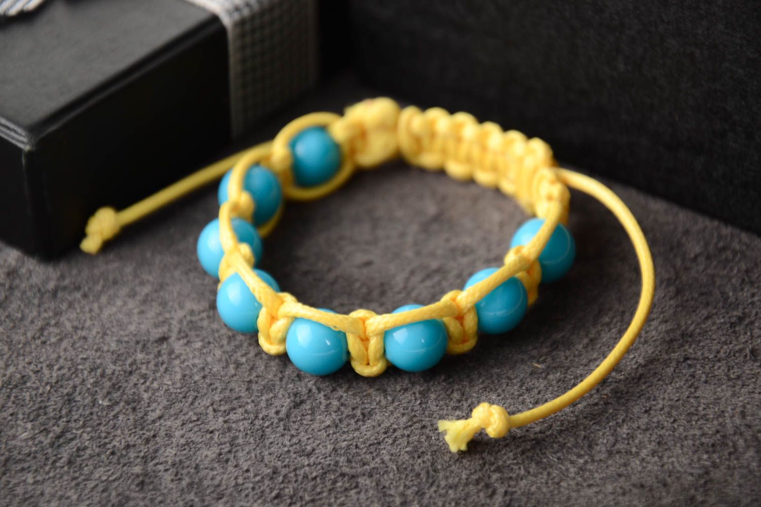 Handmade bright female bracelet unusual elegant bracelet summer accessory photo 2