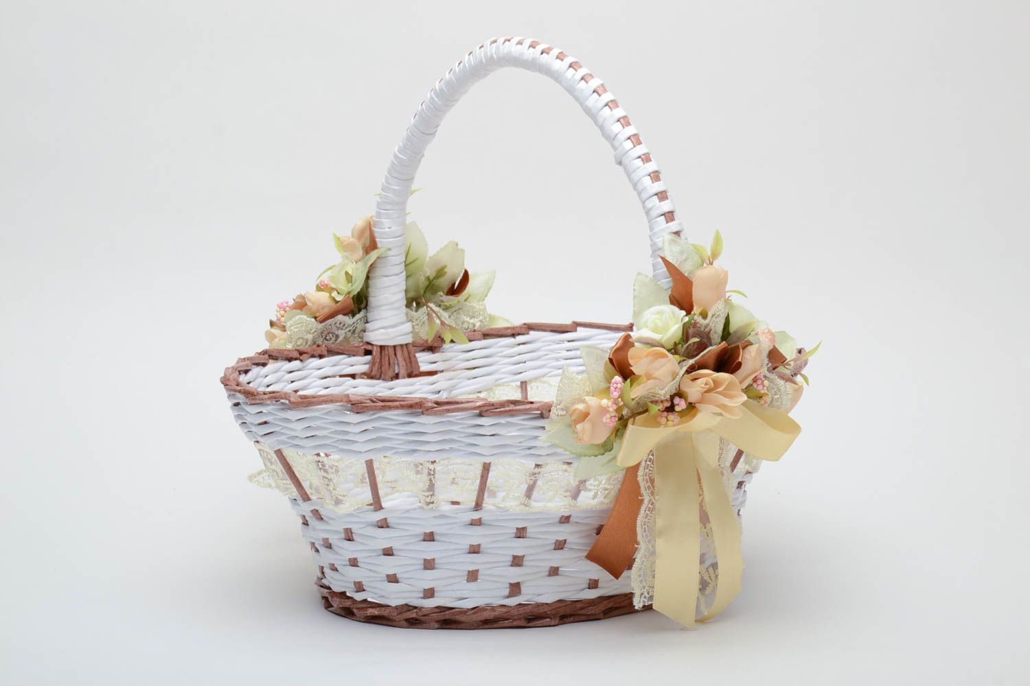 Woven paper basket photo 2