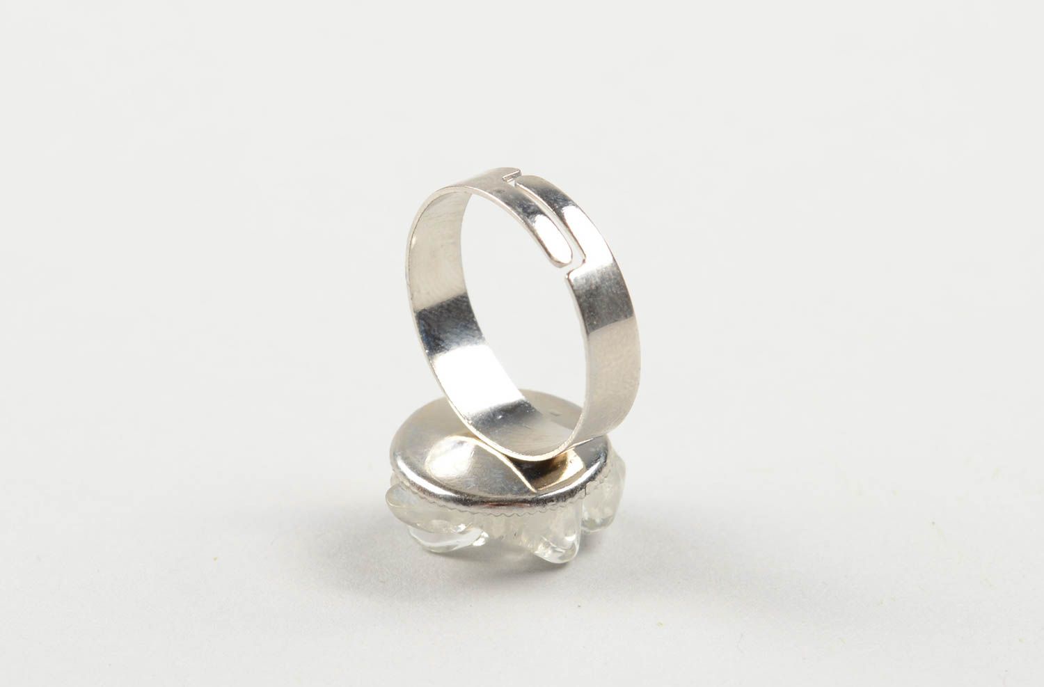 Handmade metal stylish ring unusual elegant ring massive elegant ring photo 2