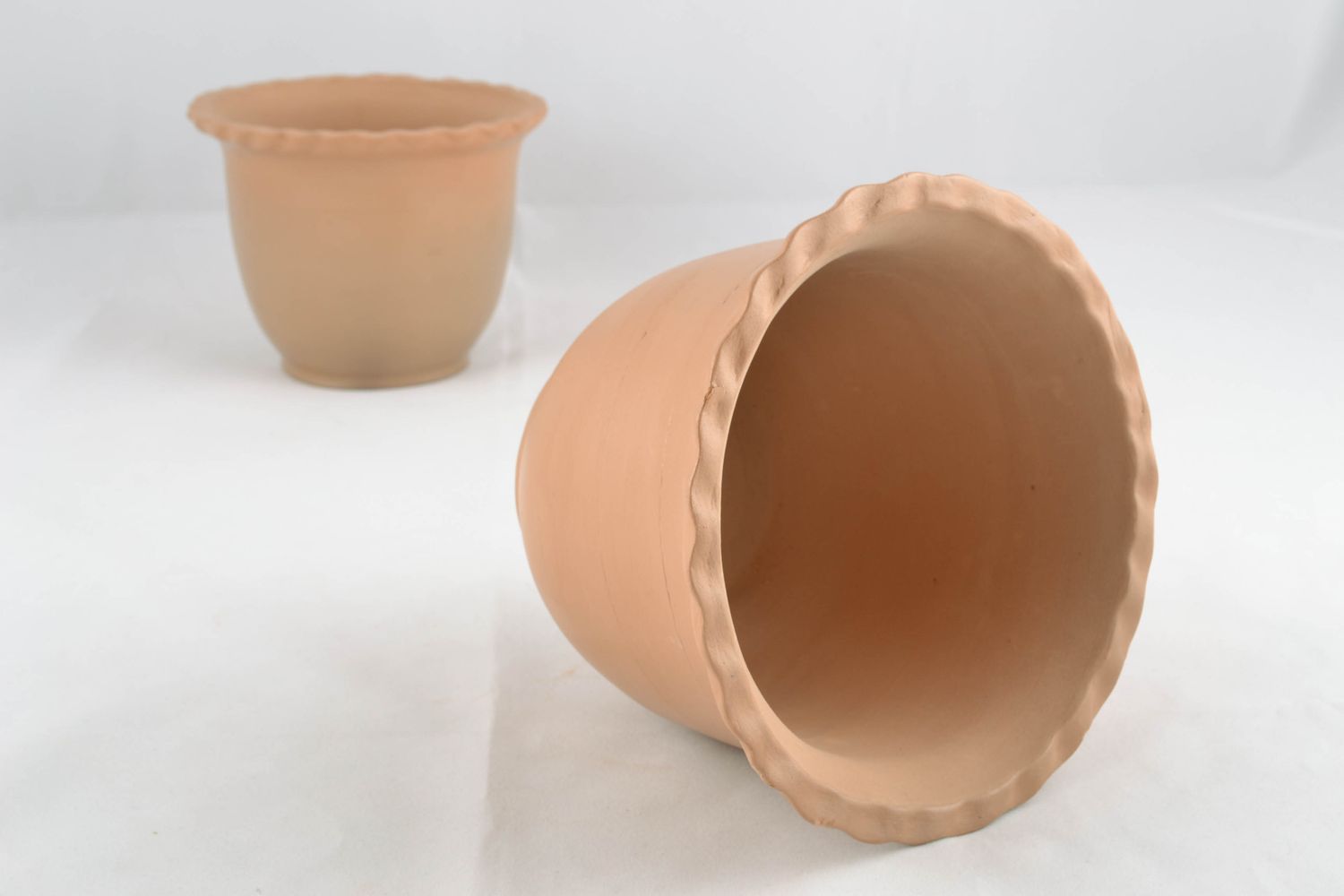 5 inches tall clay terracotta flower pot without tray 1,5  lb photo 1