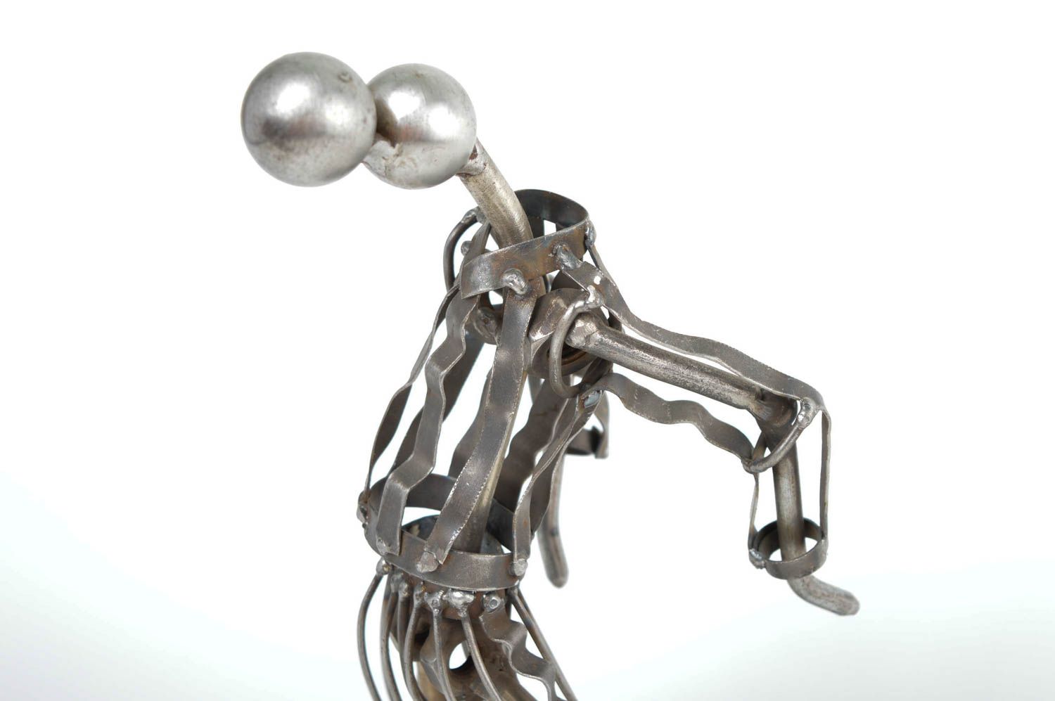 Figurine footballeur faite main Statuette design en métal Décoration d'intérieur photo 3