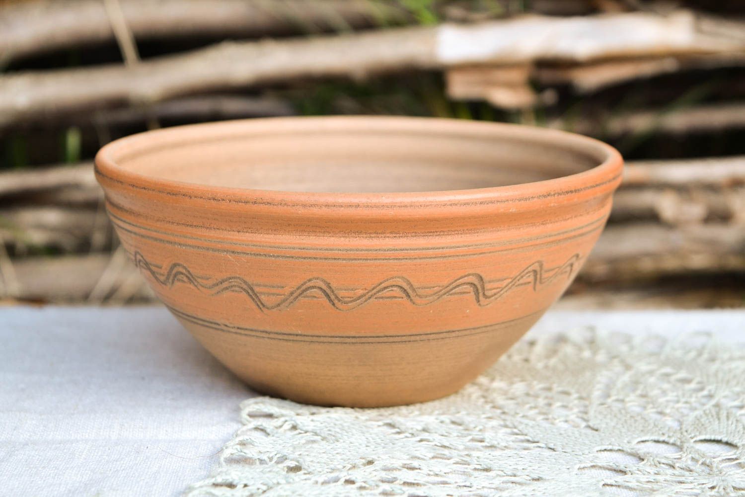 6 8 oz handmade ceramic Italian style cereal bowl 0,71 lb photo 1
