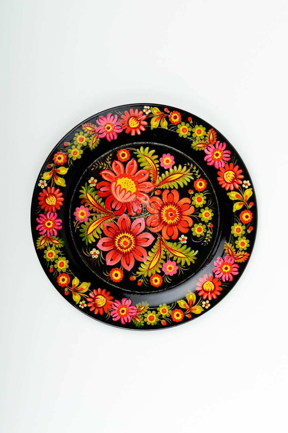 Декор для дома с росписью хенд мейд подарочная тарелка деревянная посуда фото 4
