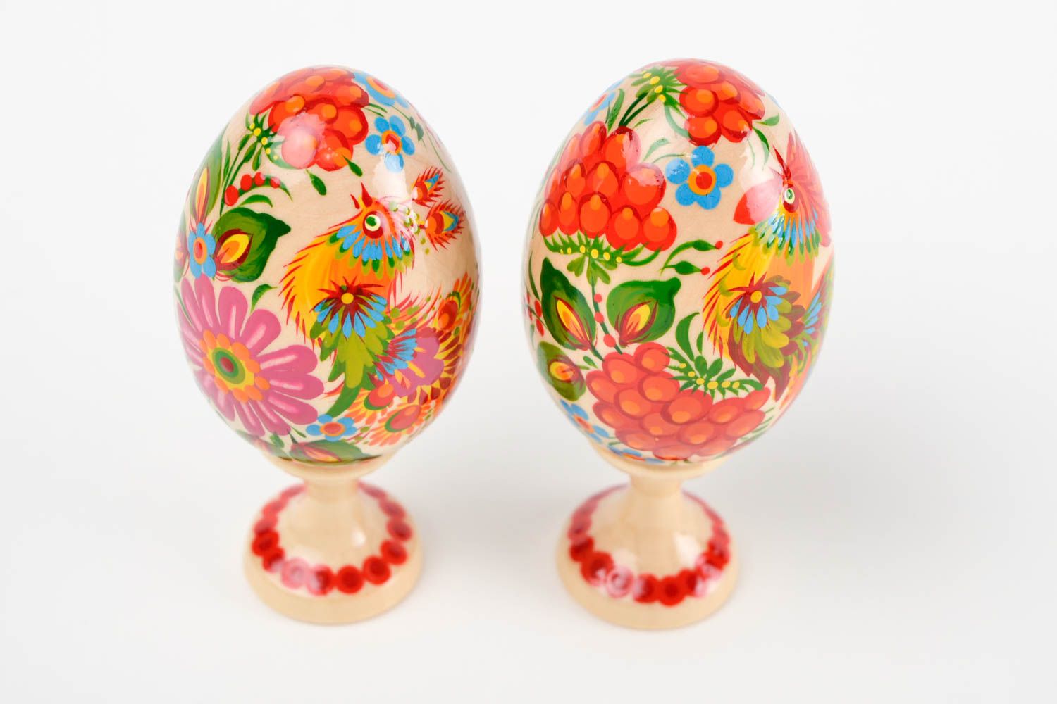 Handmade wooden Easter egg 2 Easter eggs interior decorating decorative use only photo 4