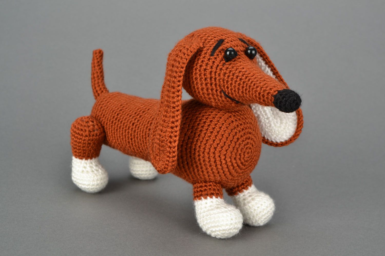 Crochet toy Badger-dog Molly photo 1