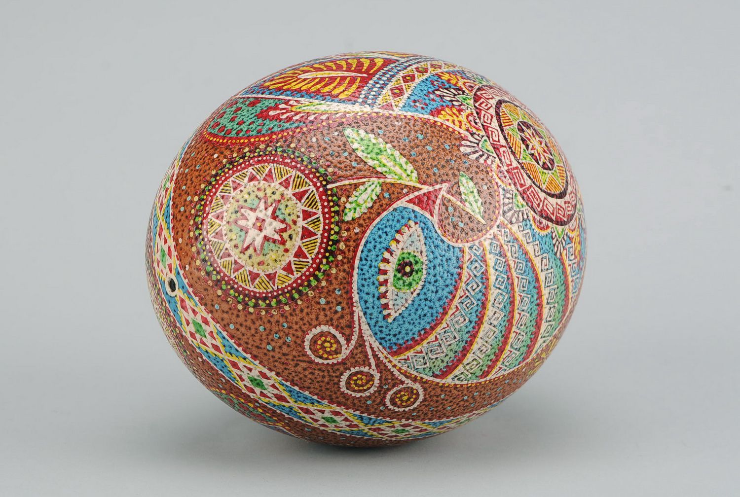 Painted ostrich egg Birds of happiness photo 4
