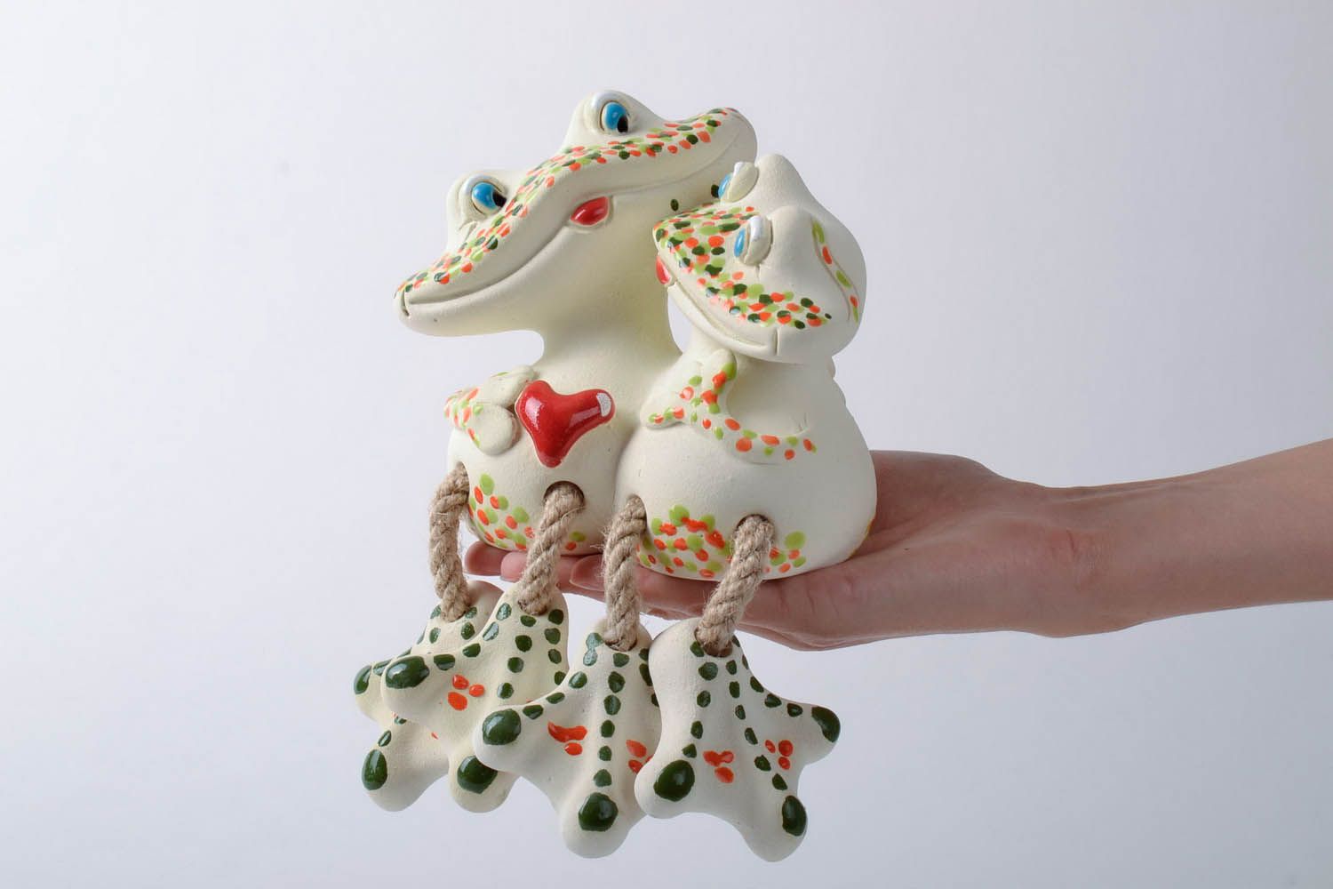 Ceramic money box Frogs in Love photo 5