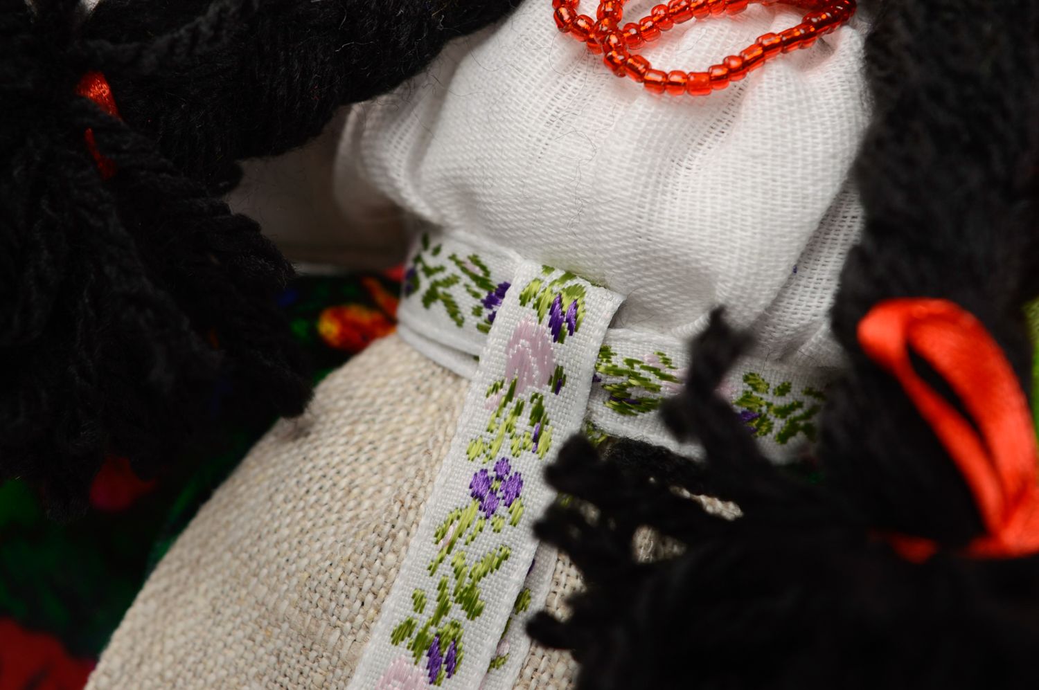 Handmade designer fabric doll Ukrainian photo 4
