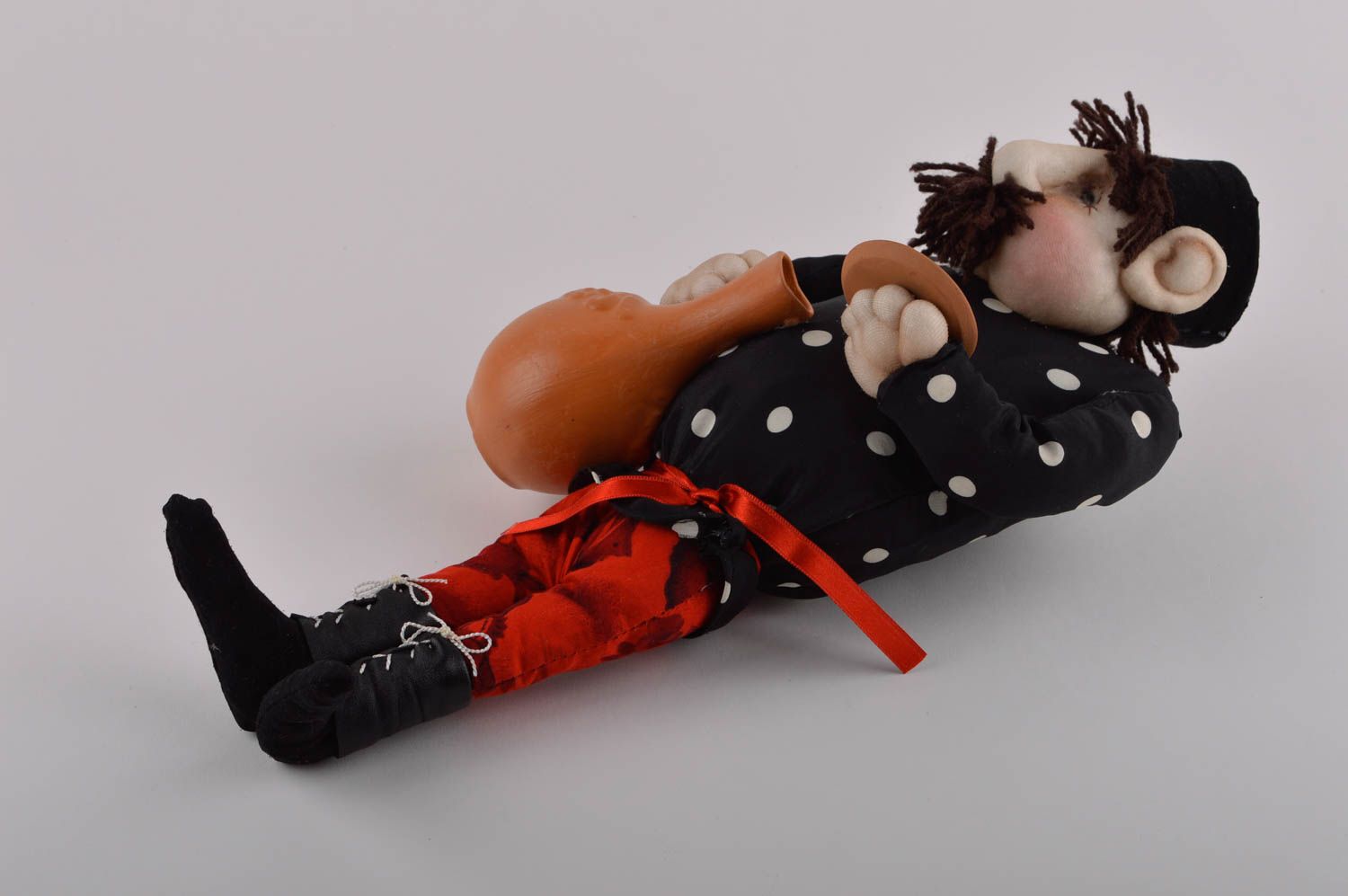 Тряпичная кукла декор для дома кукла ручной работы текстильная кукла мужчина фото 5