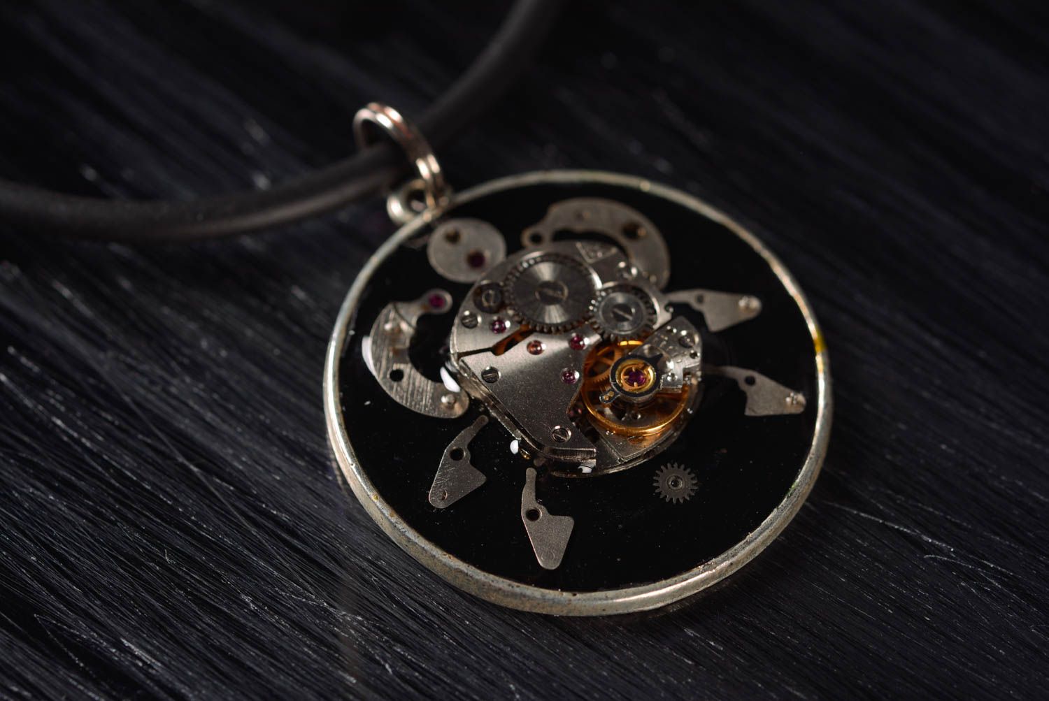 Unusual handmade metal pendant round neck pendant design contemporary jewelry photo 1