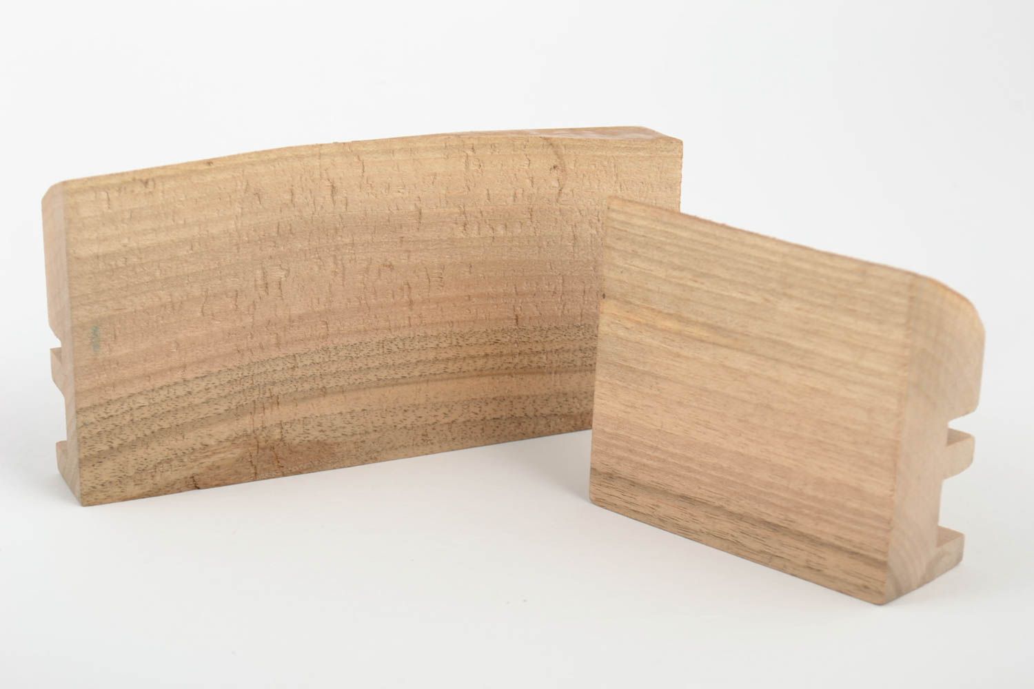 Stilvolle handgemachte Holz Ständer für Handy und Tablett Set 2 Stück  foto 4