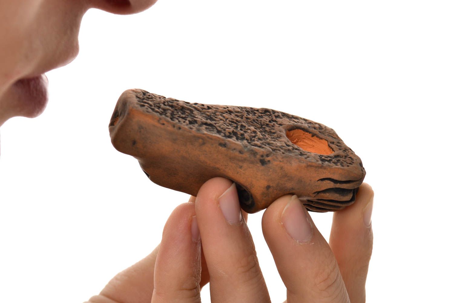 Handgemachte Keramik kleine Tabakpfeife Rauch Zubehör Geschenk aus Ton  foto 1