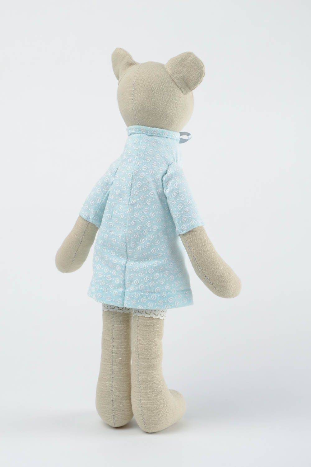 Игрушка мишка из ткани игрушка ручной работы интересный подарок для ребенка фото 5