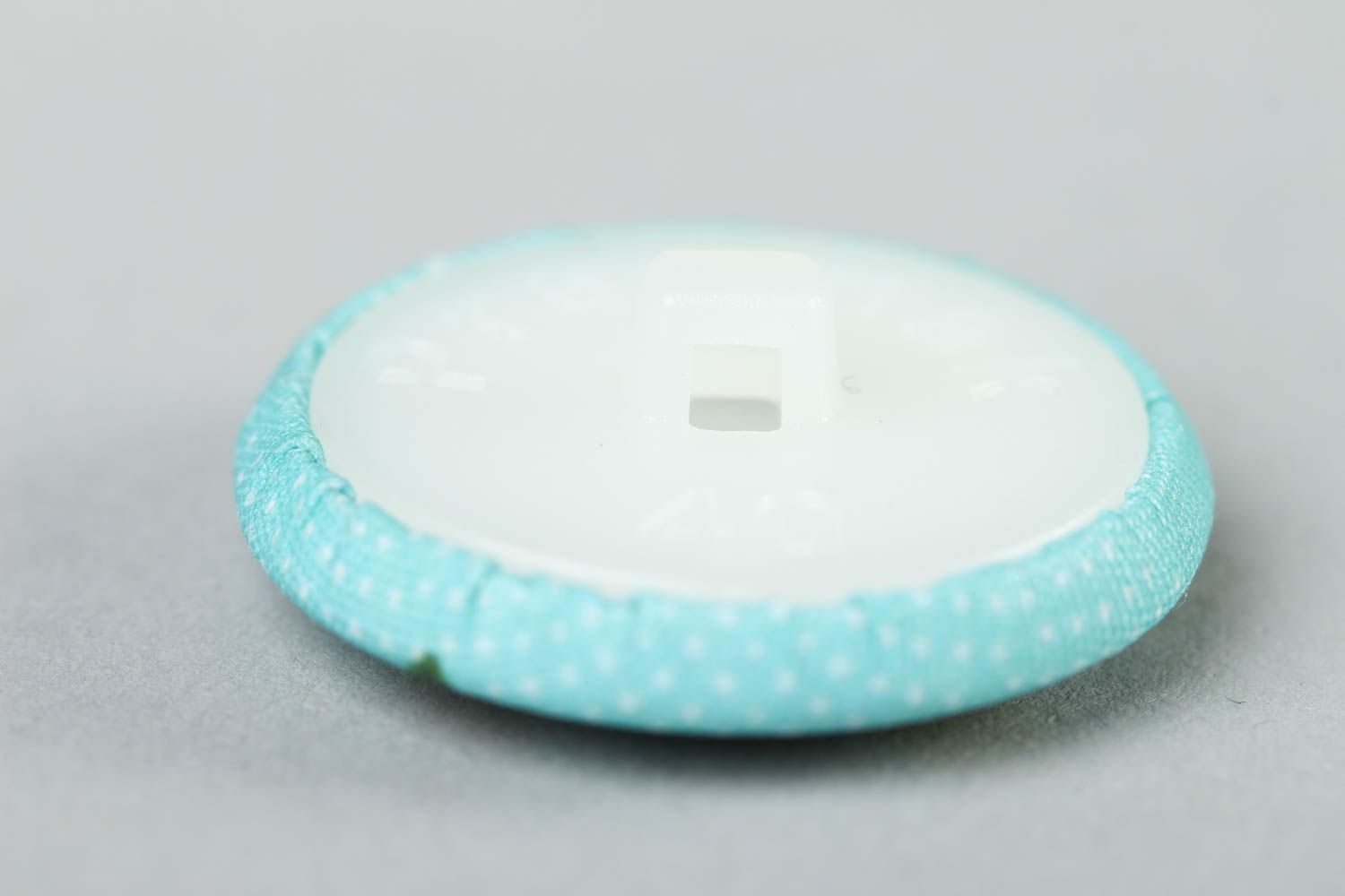Interesting handmade plastic button printed fabric button needlework accessories photo 3