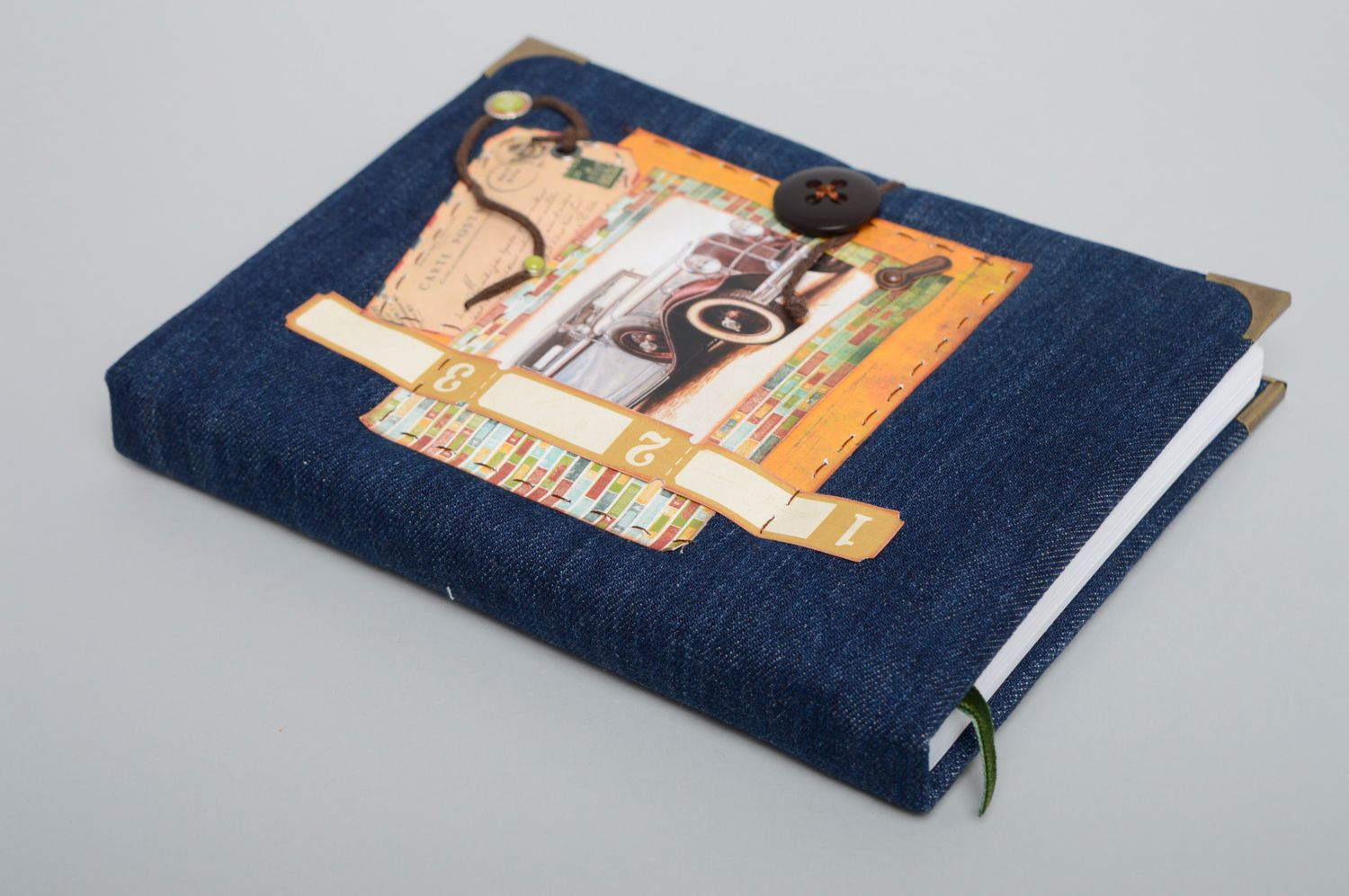 Unusual notebook with soft denim cover photo 1