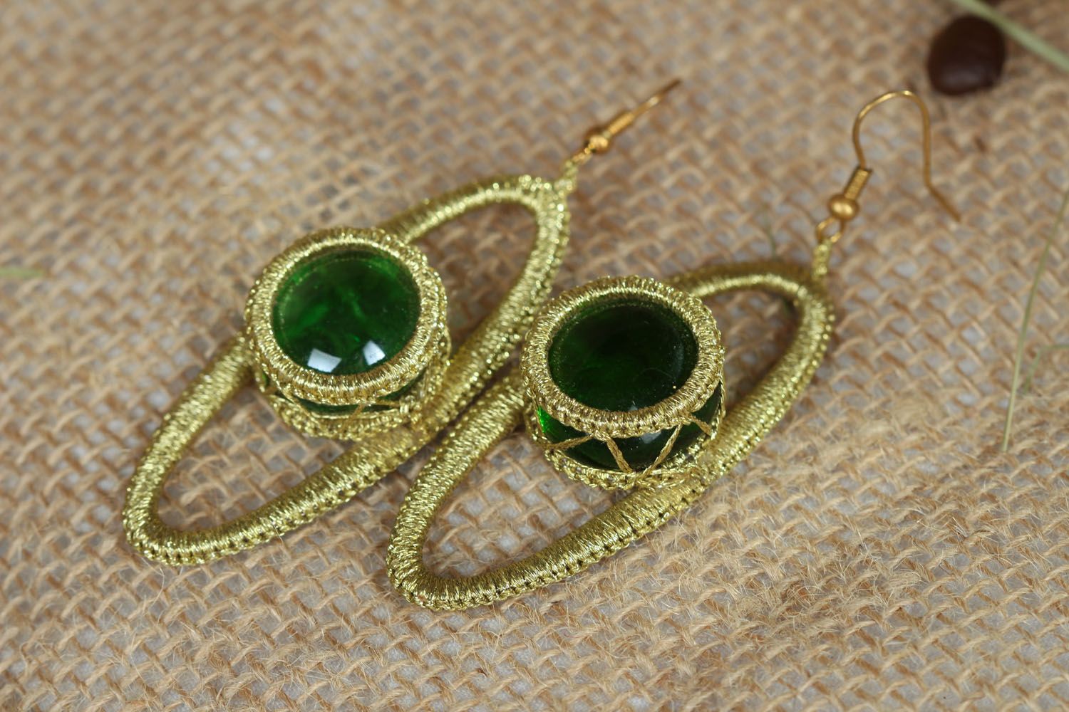 Unusual glass earrings photo 4