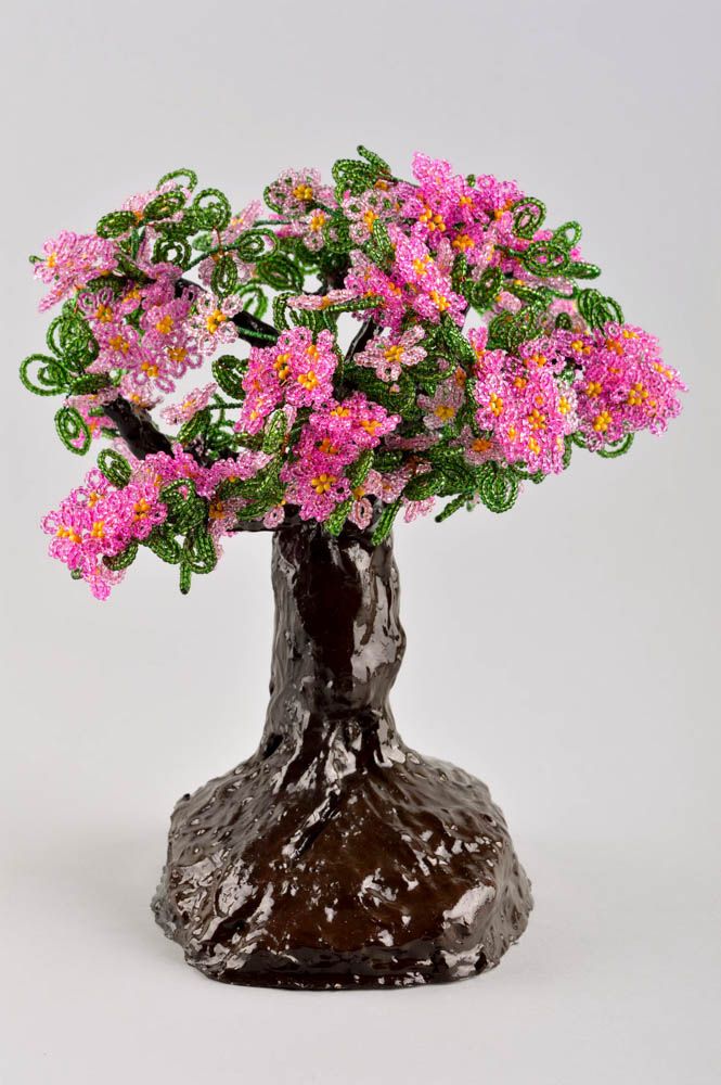 Unique designer tree figurine handmade floral tree unusual home interior ideas photo 3