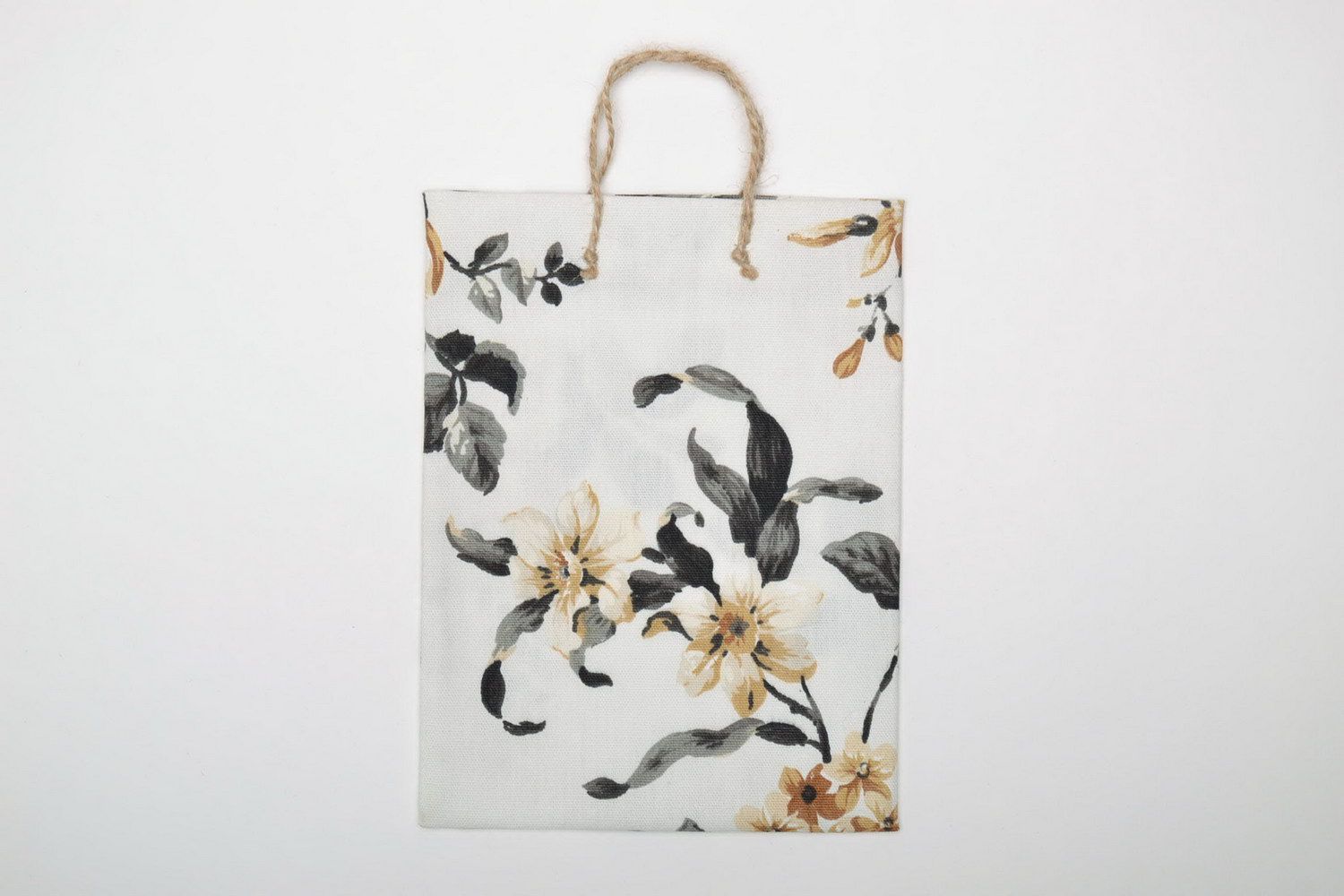 Bolsa de regalo de algodón con dibujo floral foto 1