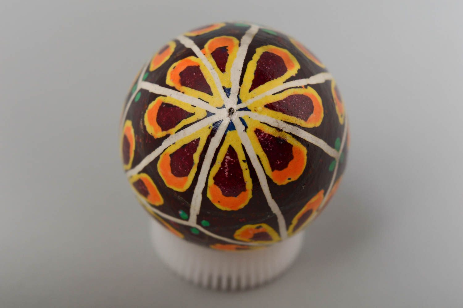 Huevo artesanal original y pintado elemento decorativo regalo para Pascua foto 4