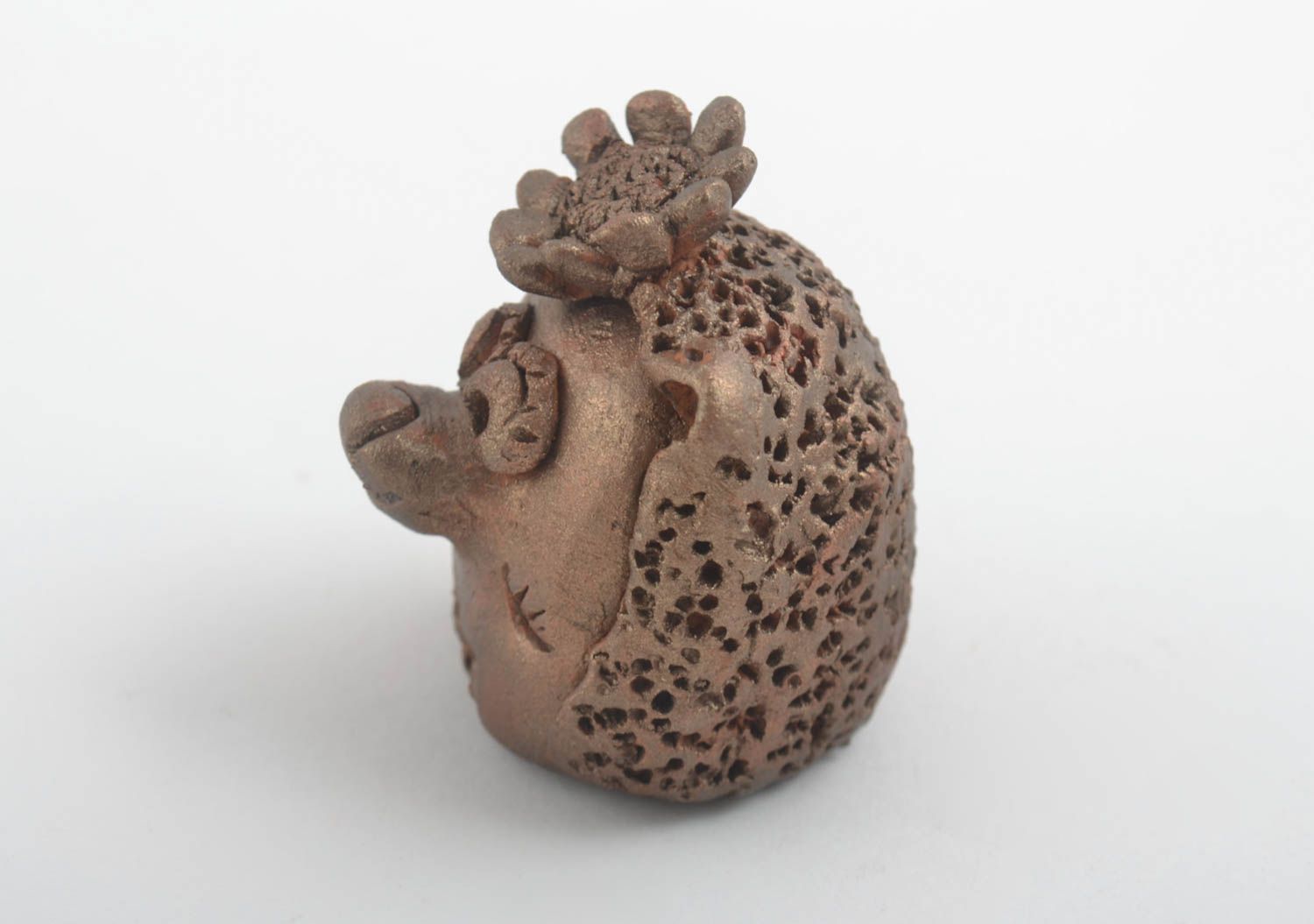 Figurina fatta a mano in ceramica animaletto divertente souvenir di terracotta foto 4