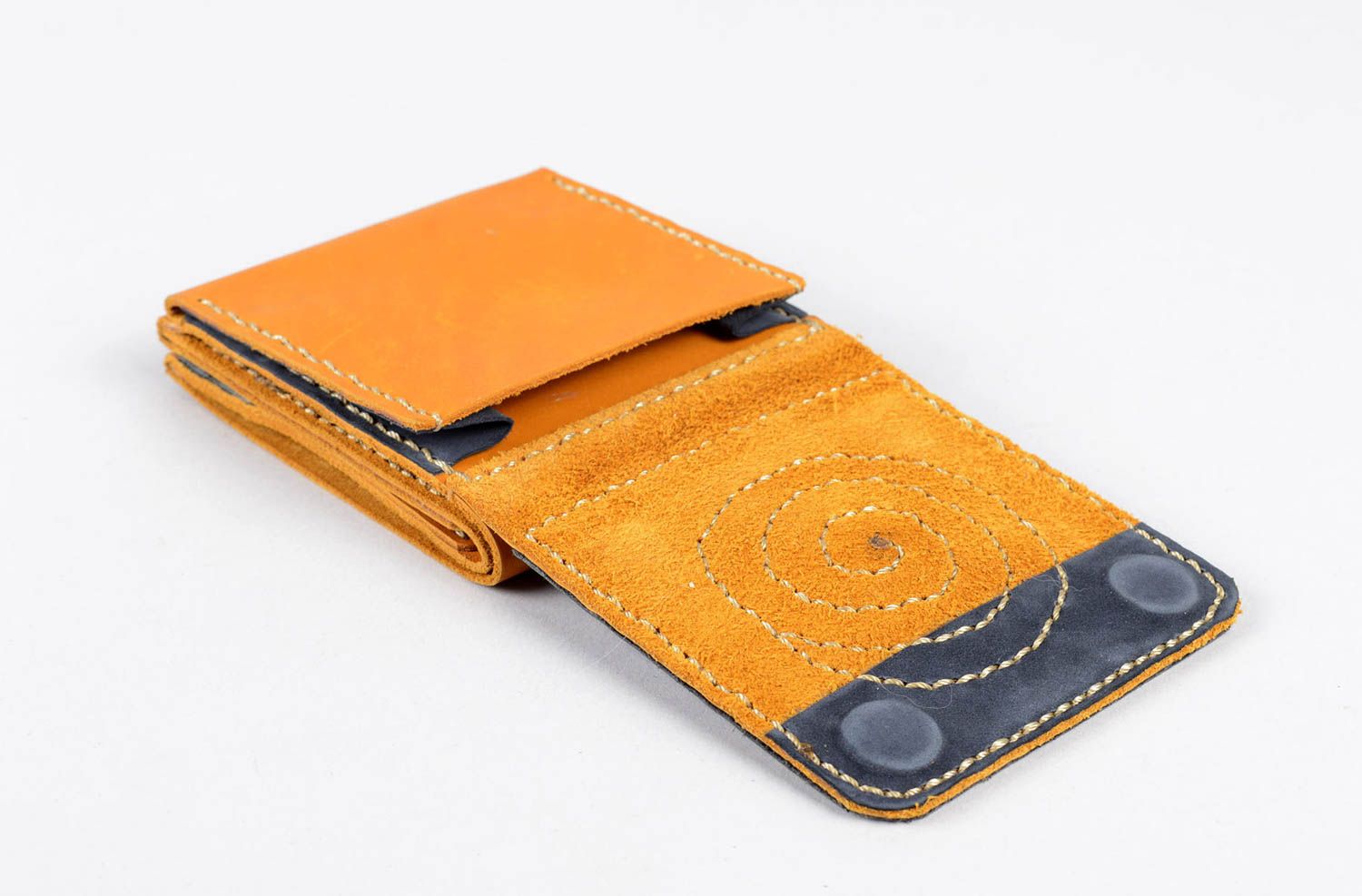 Handmade leather goods womens wallet leather wallet designer accessories photo 2