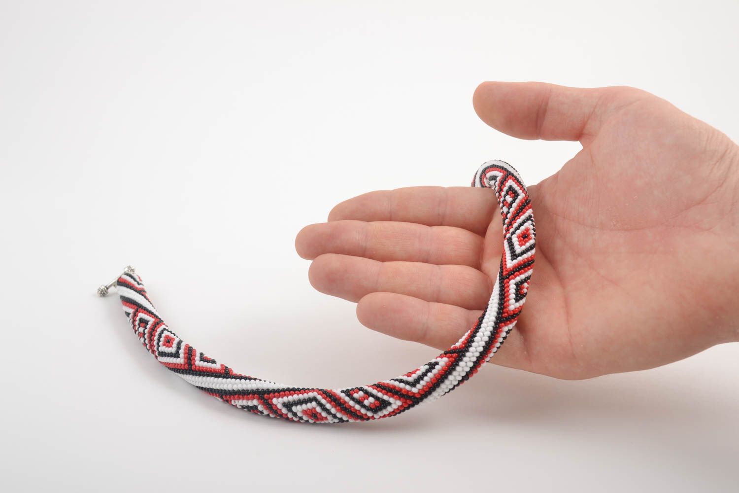 Collar hecho a mano de abalorios checos regalo original collar para mujeres foto 5