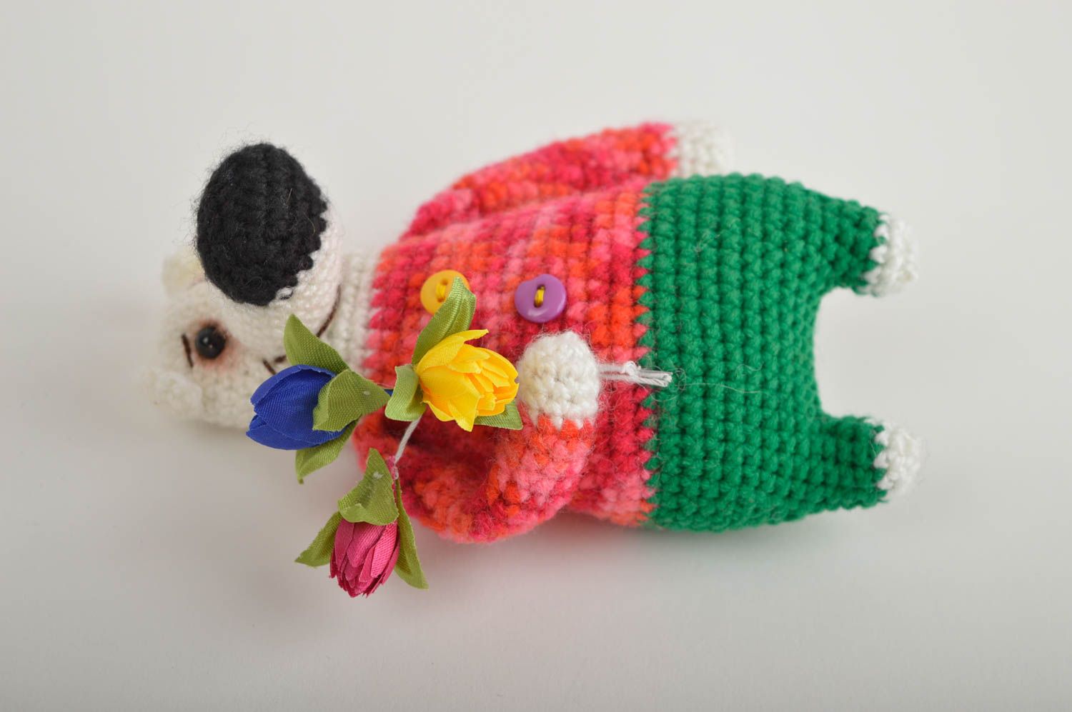 Juguete artesanal tejido a crochet peluche para niños regalo original Osito foto 4