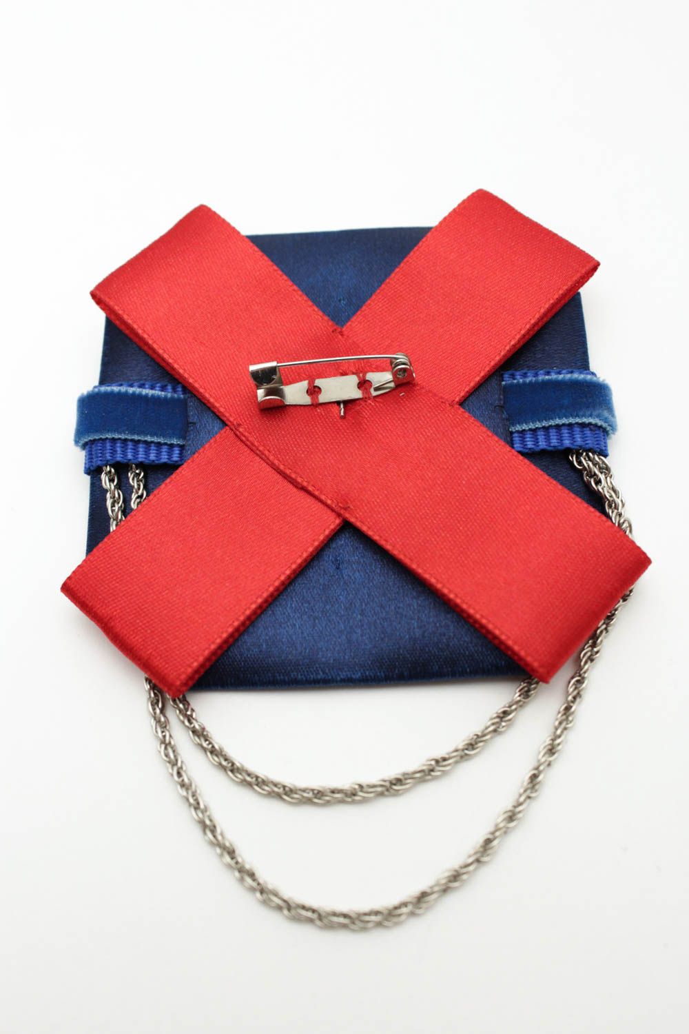 Unusual handmade fabric brooch pin textile brooch jewelry handmade accessories photo 5