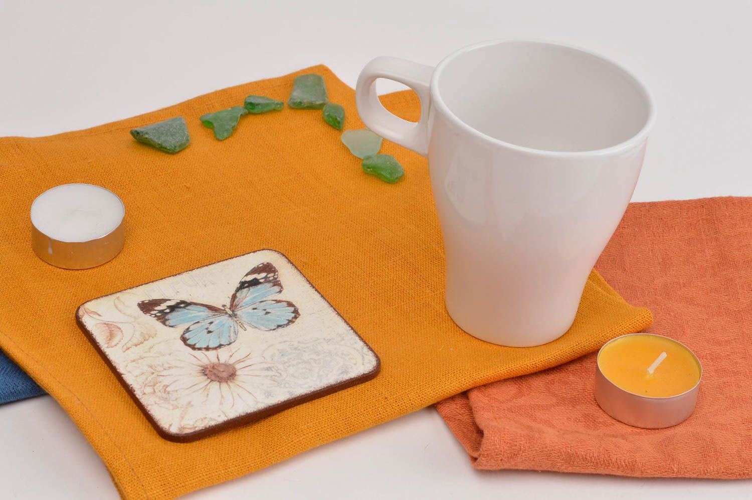 Posavasos original artesanal accesorio de cocina protector para mesa mariposa foto 1
