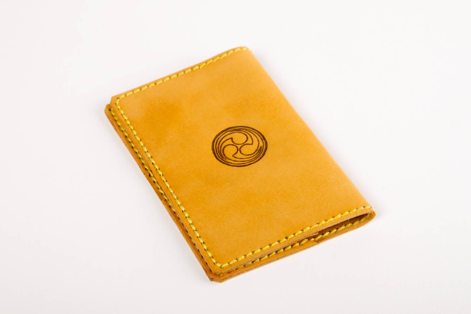 Handmade leather passport cover handmade accessories handmade gift ideas photo 3