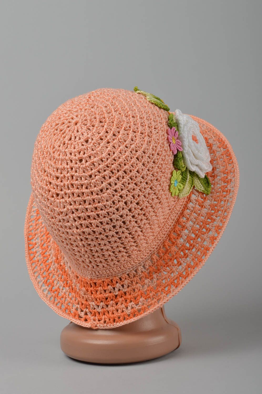 Headwear for girls crocheted children hat handmade designer hat for kids photo 5