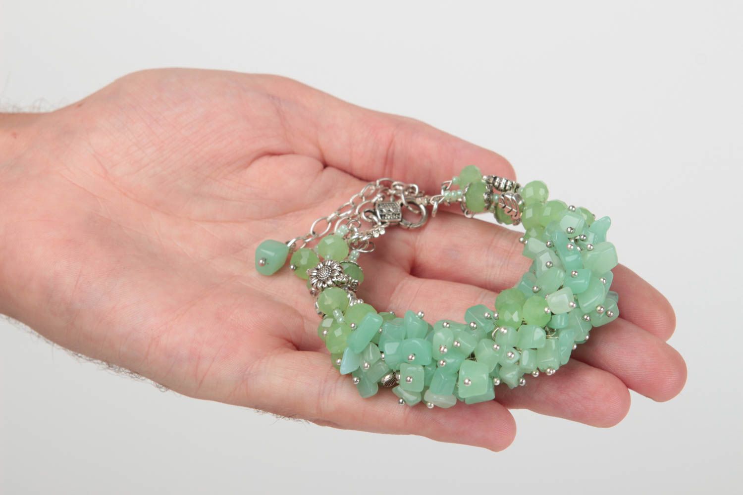 Unusual homemade gemstone beaded bracelet fashion accessories gift ideas photo 5