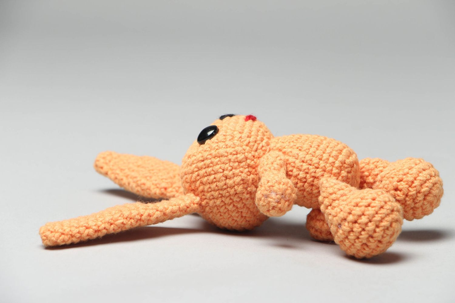 Lepre a maglia fatta a mano pupazzo morbido giocattolo da bambini a uncinetto
 foto 3