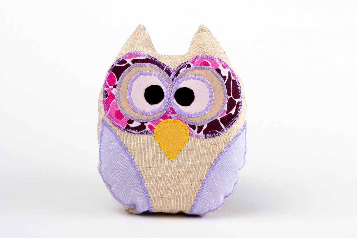 Handmade bright colorful toy unusual cute textile toy stylish owl toy photo 4