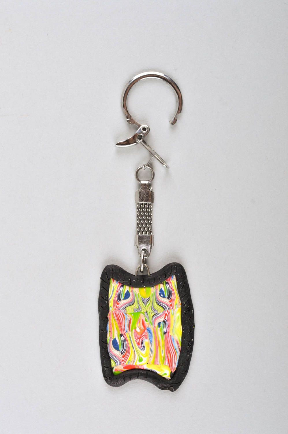 Kleiner Schlüsselanhänger aus Polymerton Schlüssel Schmuck Geschenk handmade  foto 5
