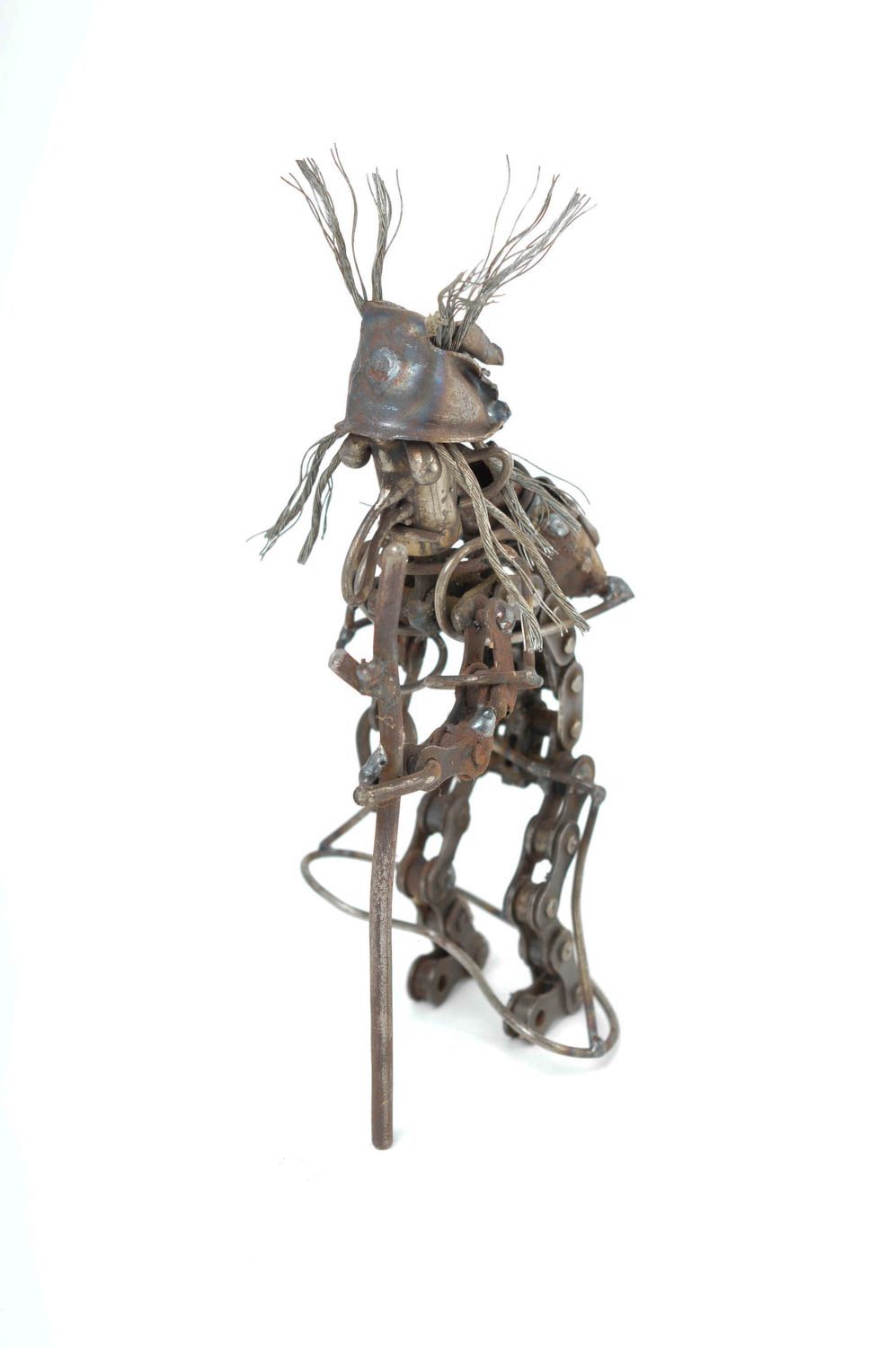 Figurine en métal faite main Statuette design Baba Yaga Décoration d'intérieur photo 3