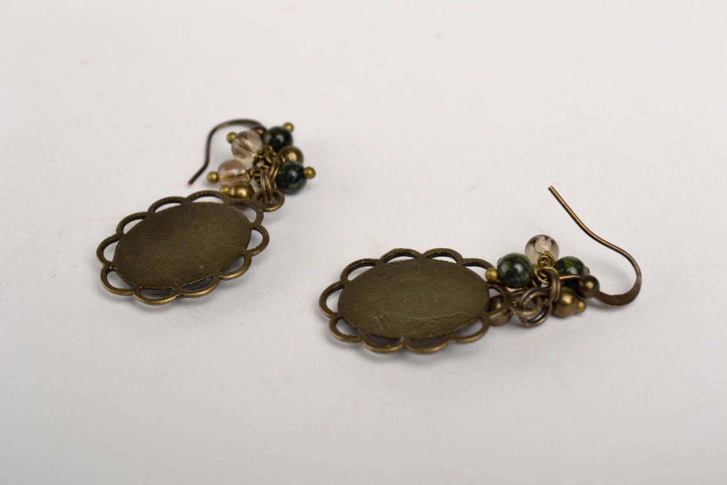 Handmade earrings with charms unusual beautiful earrings stylish jewelry photo 3