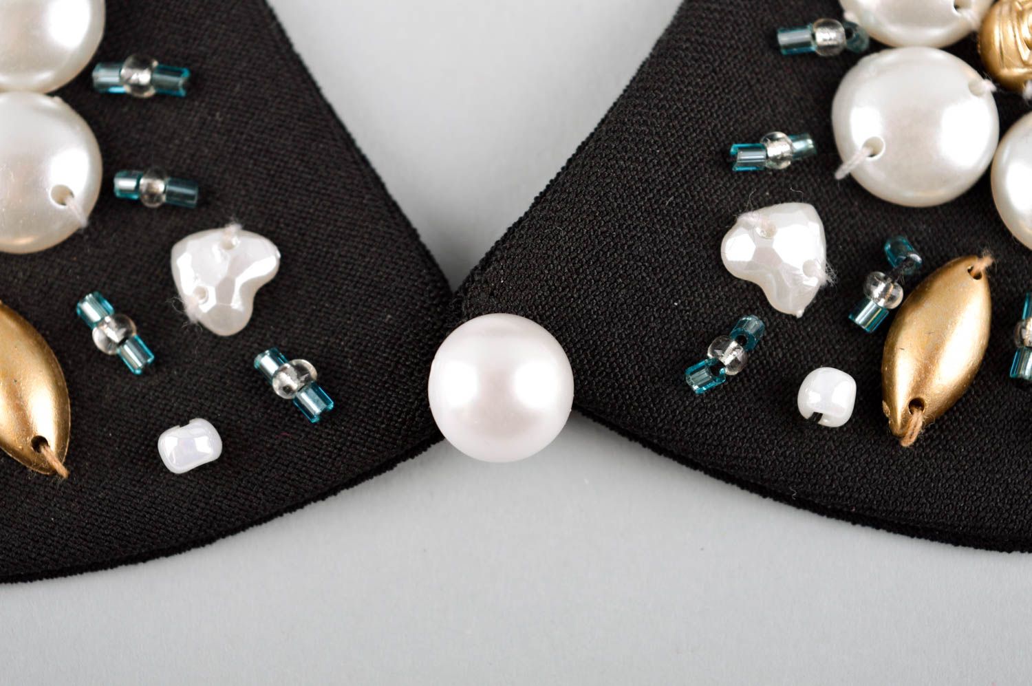 Handmade unusual cute collar stylish necklace collar elegant black collar photo 2