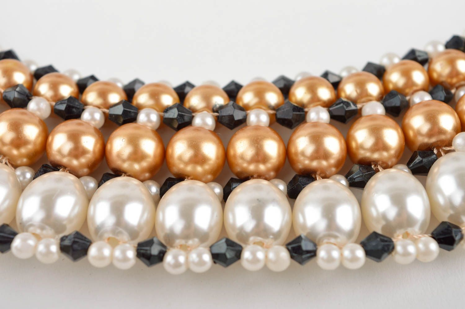 Collier en perles de rocaille Bijou fait main fausses perles Accessoire femme photo 3