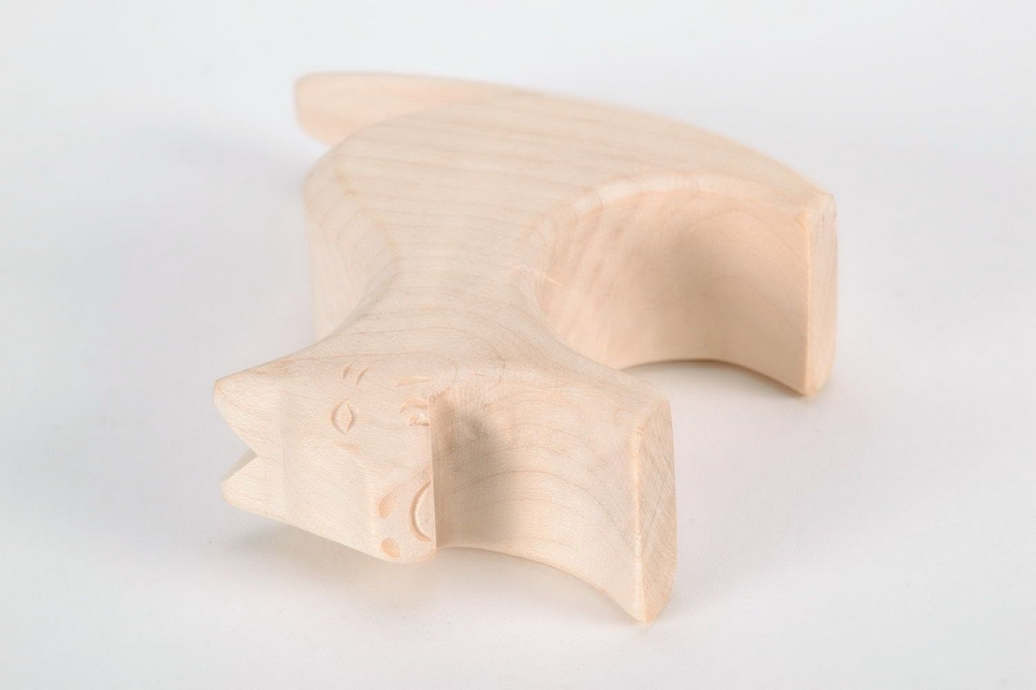 Figura de madera de arce Gato foto 5