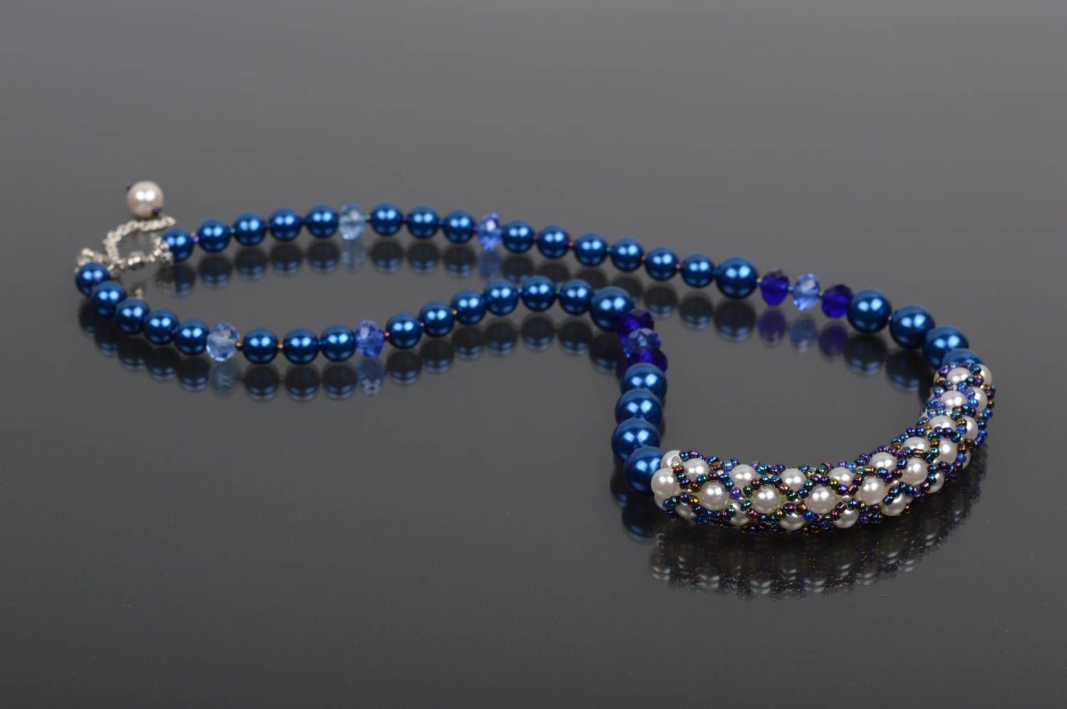 Handmade Rocailles Kette Designer Schmuck Halskette für Frauen glänzend modisch foto 3