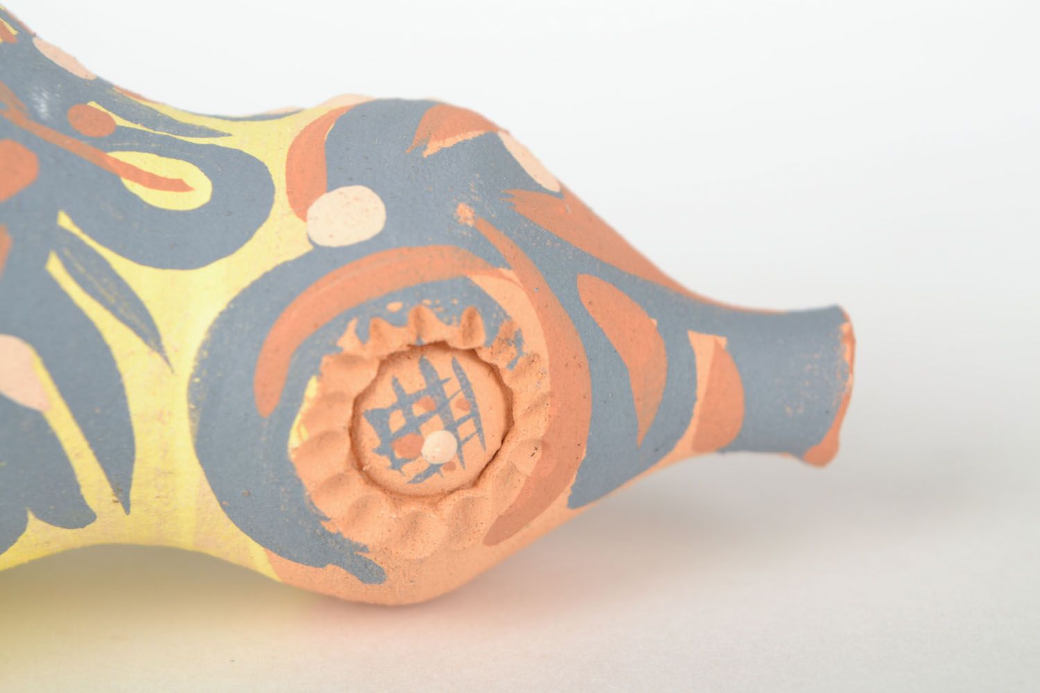 Apito colorido de argila brinquedo de cerâmica artesanal  foto 5
