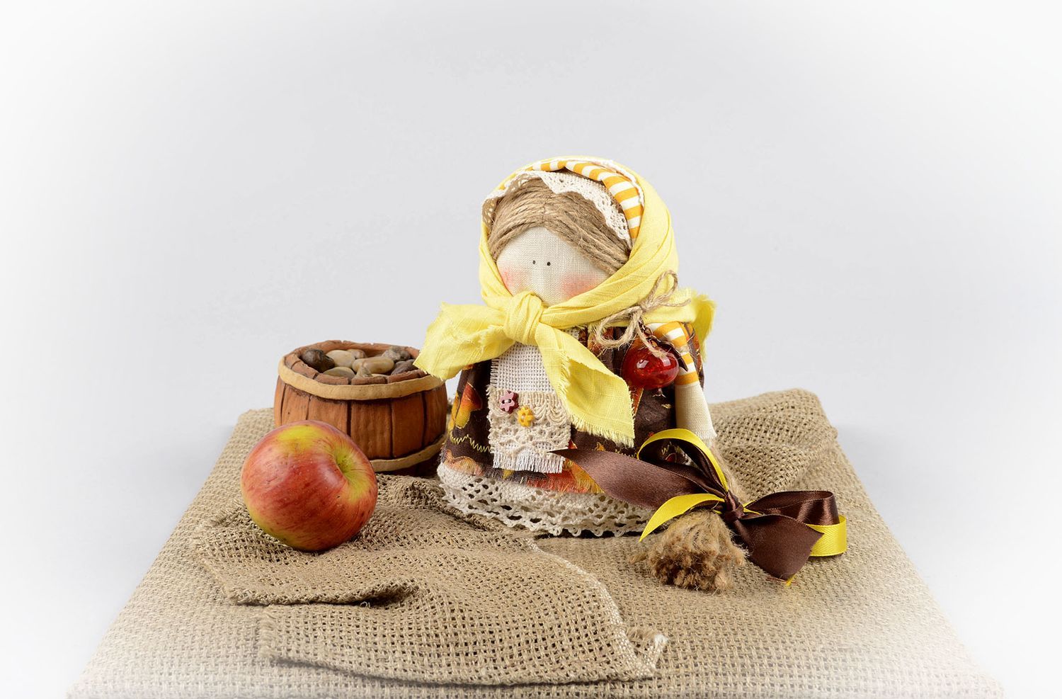 Авторская кукла ручной работы тряпичная кукла декоративная красивая кукла оберег фото 5